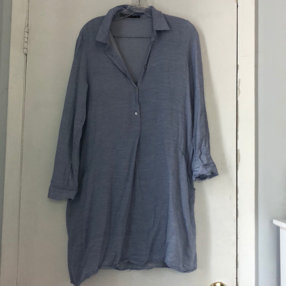 Zara Linen Shirt Dress